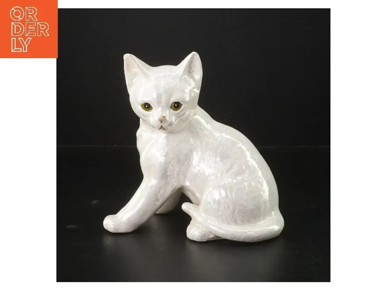 Billede 1 - Keramik kat figur (str. 17x17x10 cm)