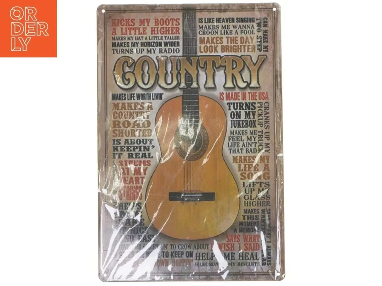 Billede 1 - Countrymusik - skilt (str. 30x20 cm)