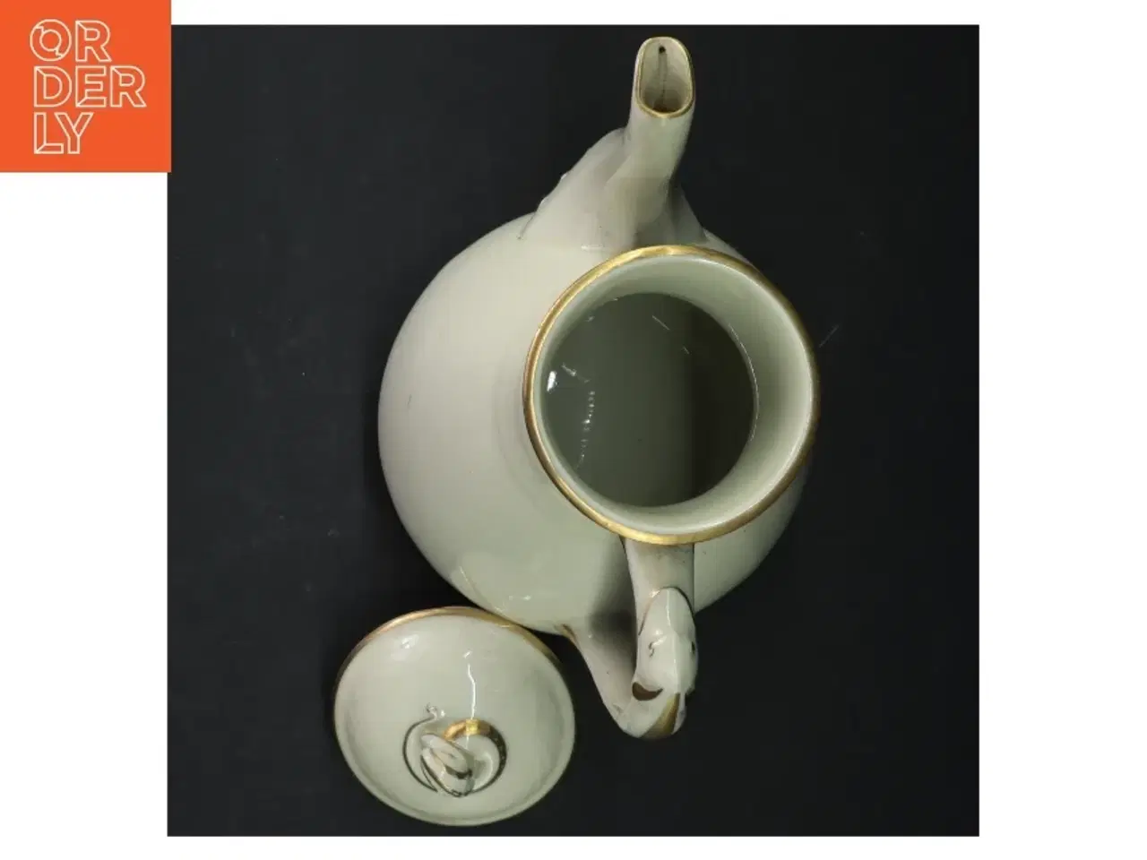 Billede 6 - Porcelænsteapot med gulddetaljer fra B&G (str. 26 cm)