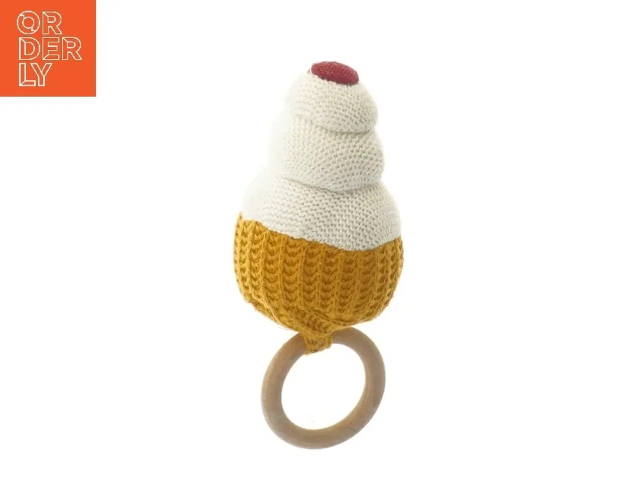 Billede 1 - Strikket baby rangle (str. 20 cm)