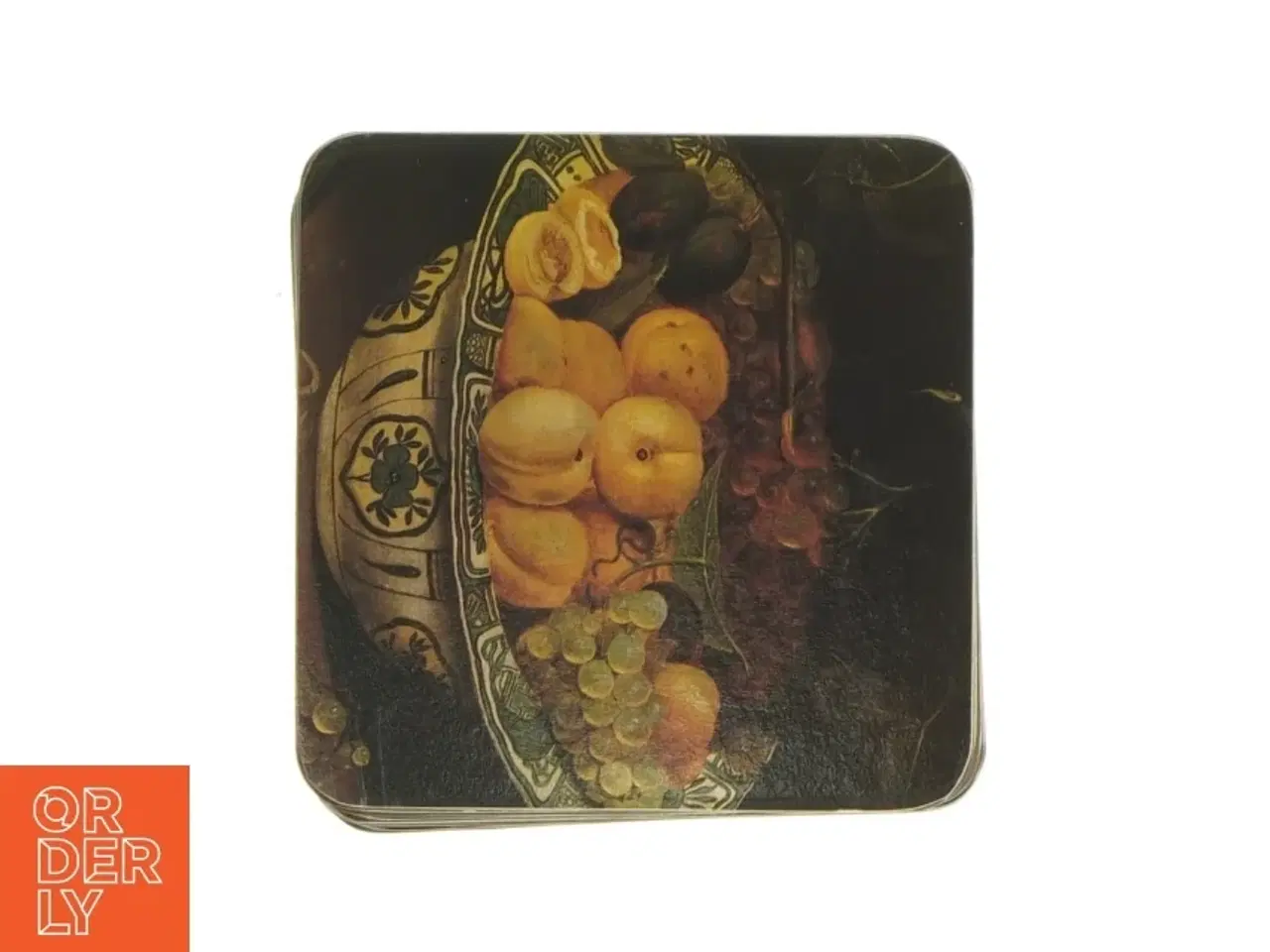 Billede 3 - Bordskånere med frugtmotiv (str. 9,5 x 9,5)