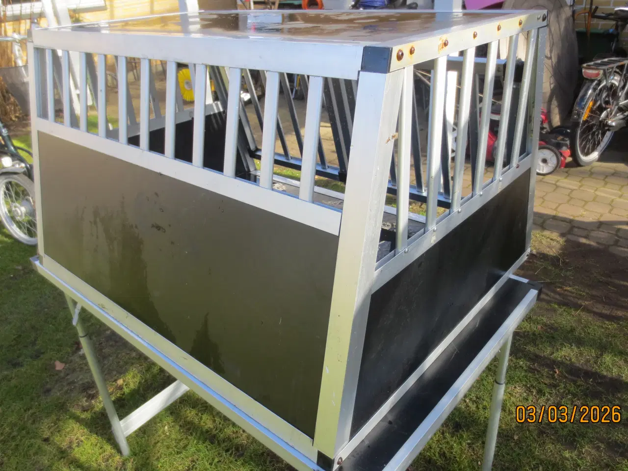 Billede 5 - 1 stk Hundebur I Aluminium med 2 låger