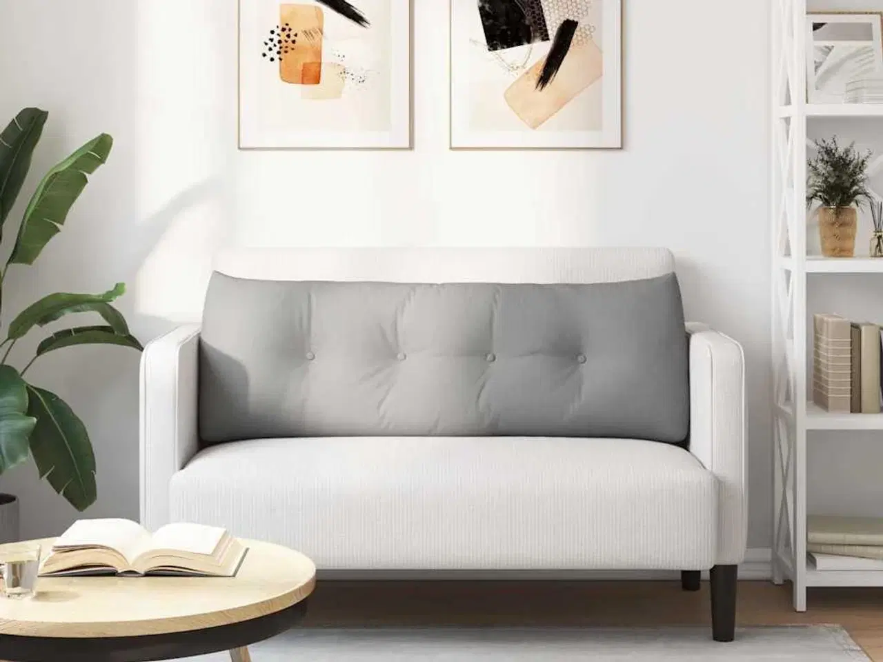 Billede 4 - Rygpude Skygrå 140 x 24 x 50 cm Stof