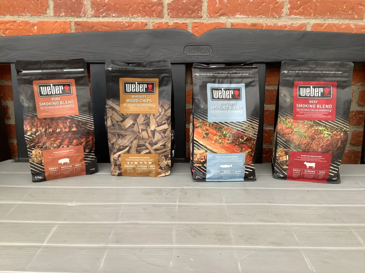 Billede 1 - 4 hele poser Weber Smoking blend