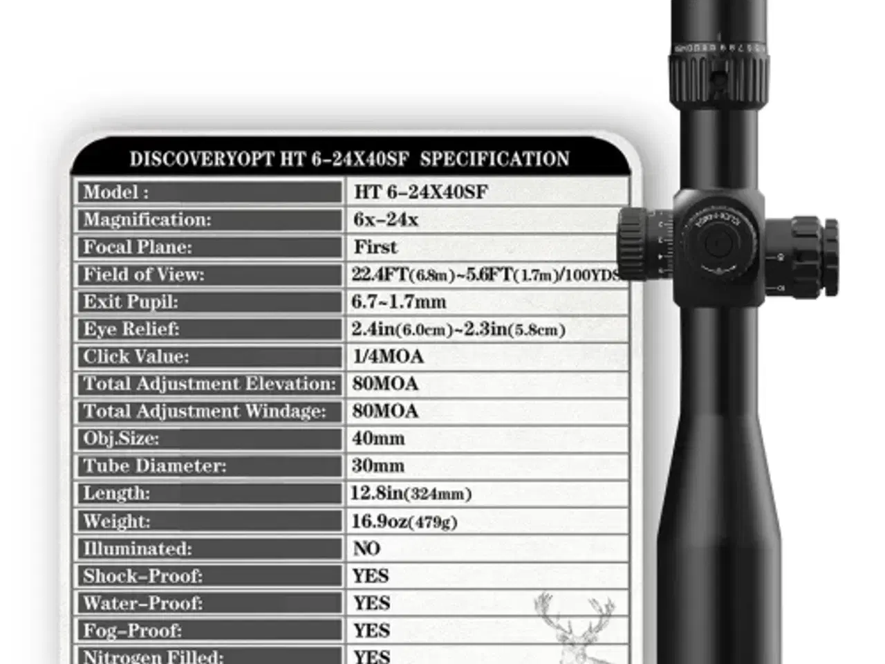 Billede 5 - Discovery kikkertsigte HT 6-24x40 SF. 