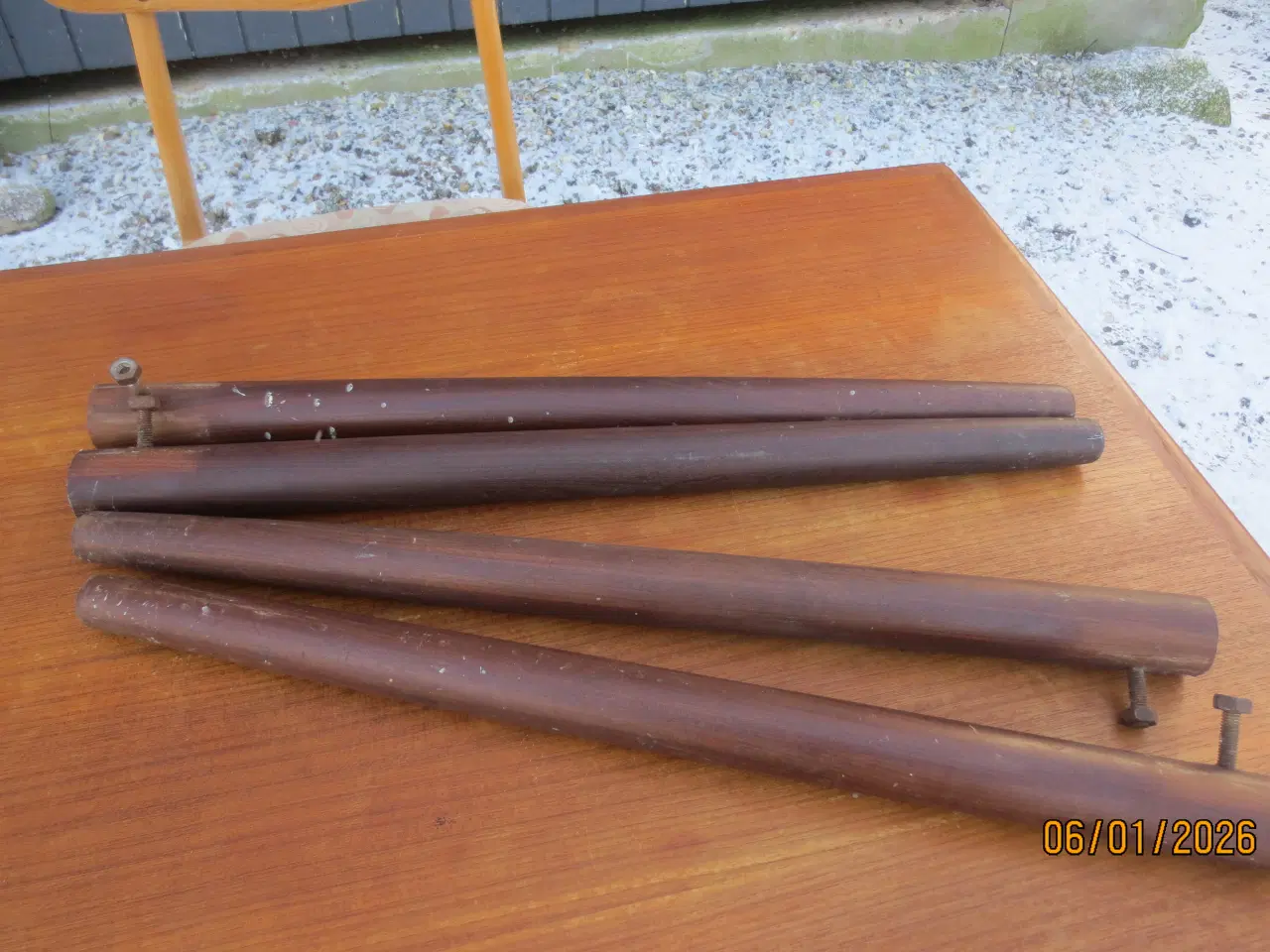 Billede 2 - 1 stk Teak Spisebord med Hollandsk udtræk