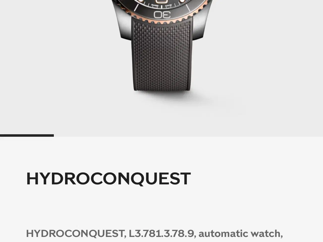 Billede 5 - Longines HydroConquest Automatic – Ny, ubrugt med 