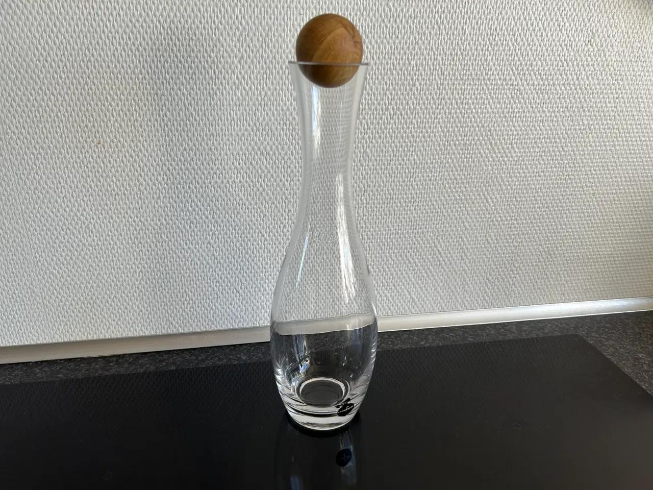 Billede 1 - Glas karaffel med træ kugleprop