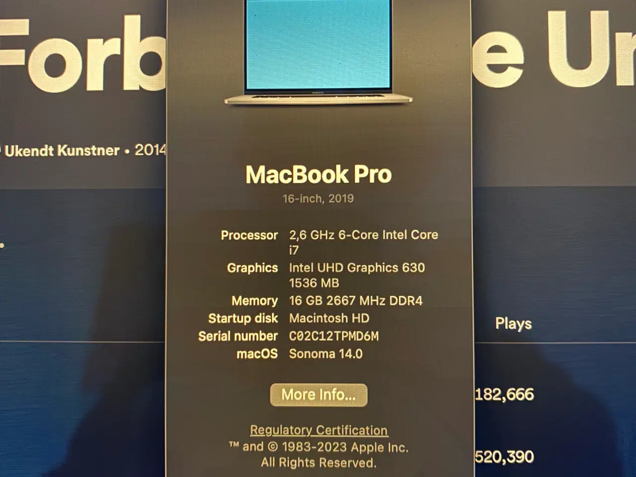 Billede 6 - MacBook Pro. 16 tommer, 500 Gb, 16 Gb Ram 