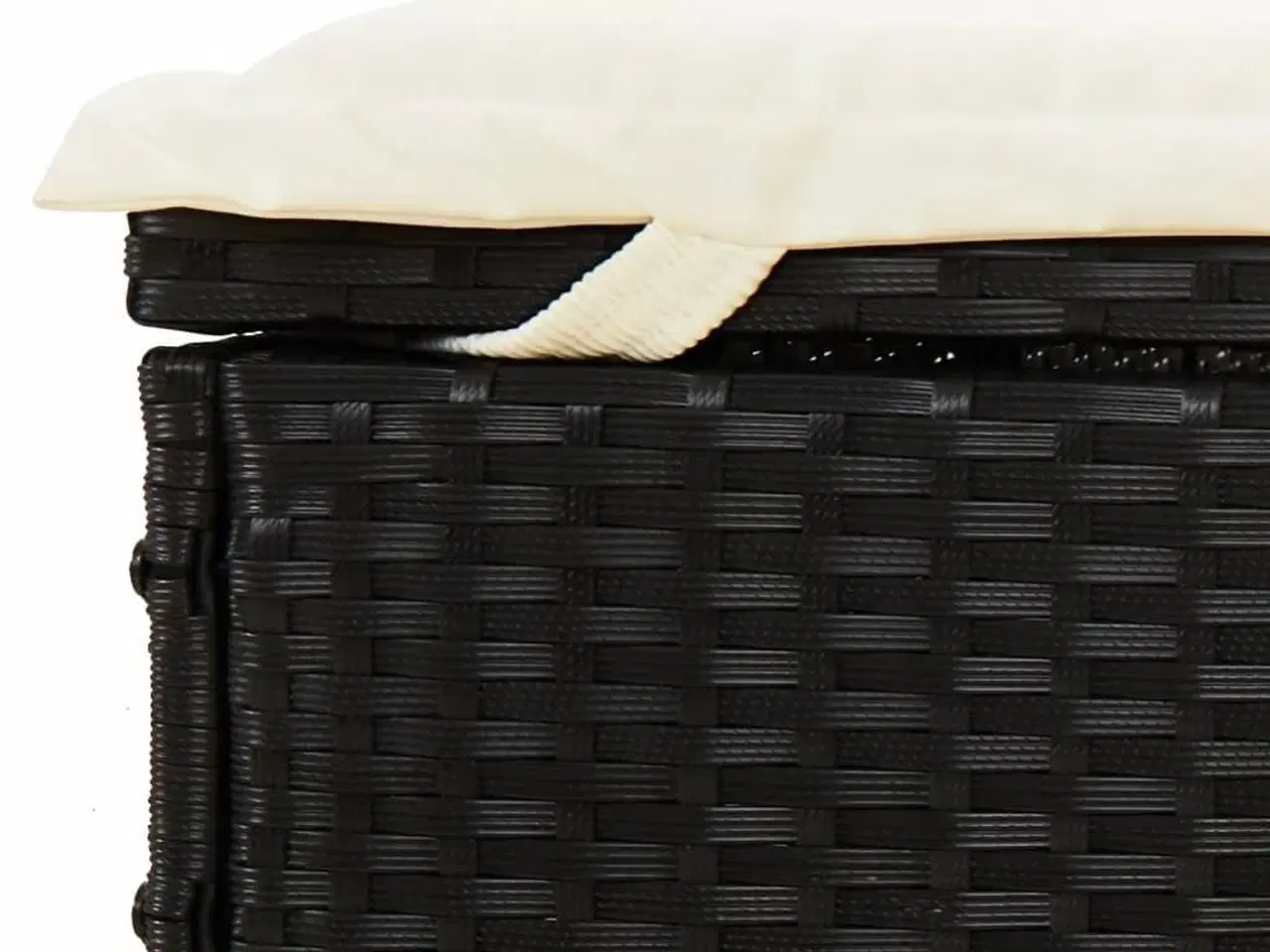 Billede 10 - 2-personers solseng med hynder polyrattan sort