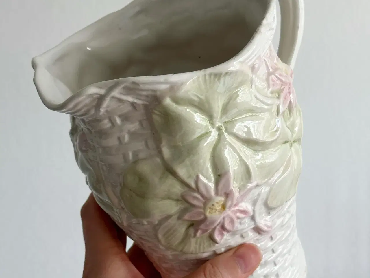 Billede 4 - Fajancekande m åkander, pastelfarvet, NB