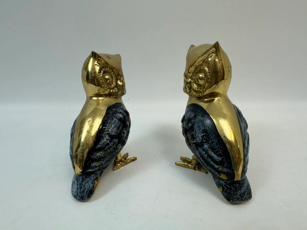 Billede 6 - Flotte ugle figurer i messing