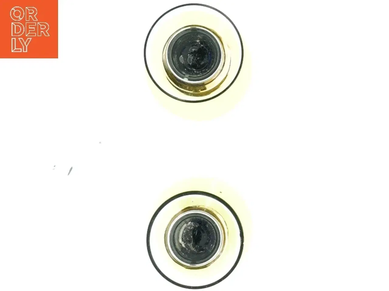 Billede 3 - Glasstagestik i blå og grøn (str. 17 x 8 cm)