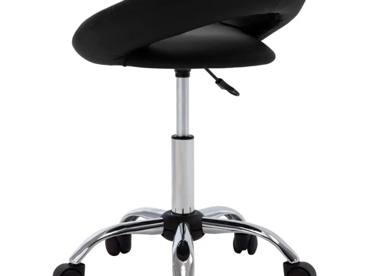 Billede 5 - Arbejdsstol med hjul kunstlæder sort