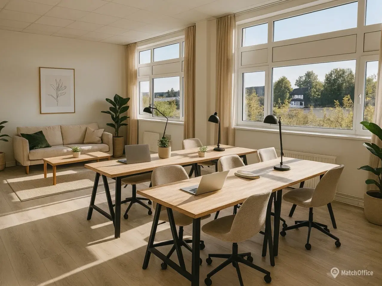 Billede 1 - 54 m2 lyst kontor med fælles faciliteter