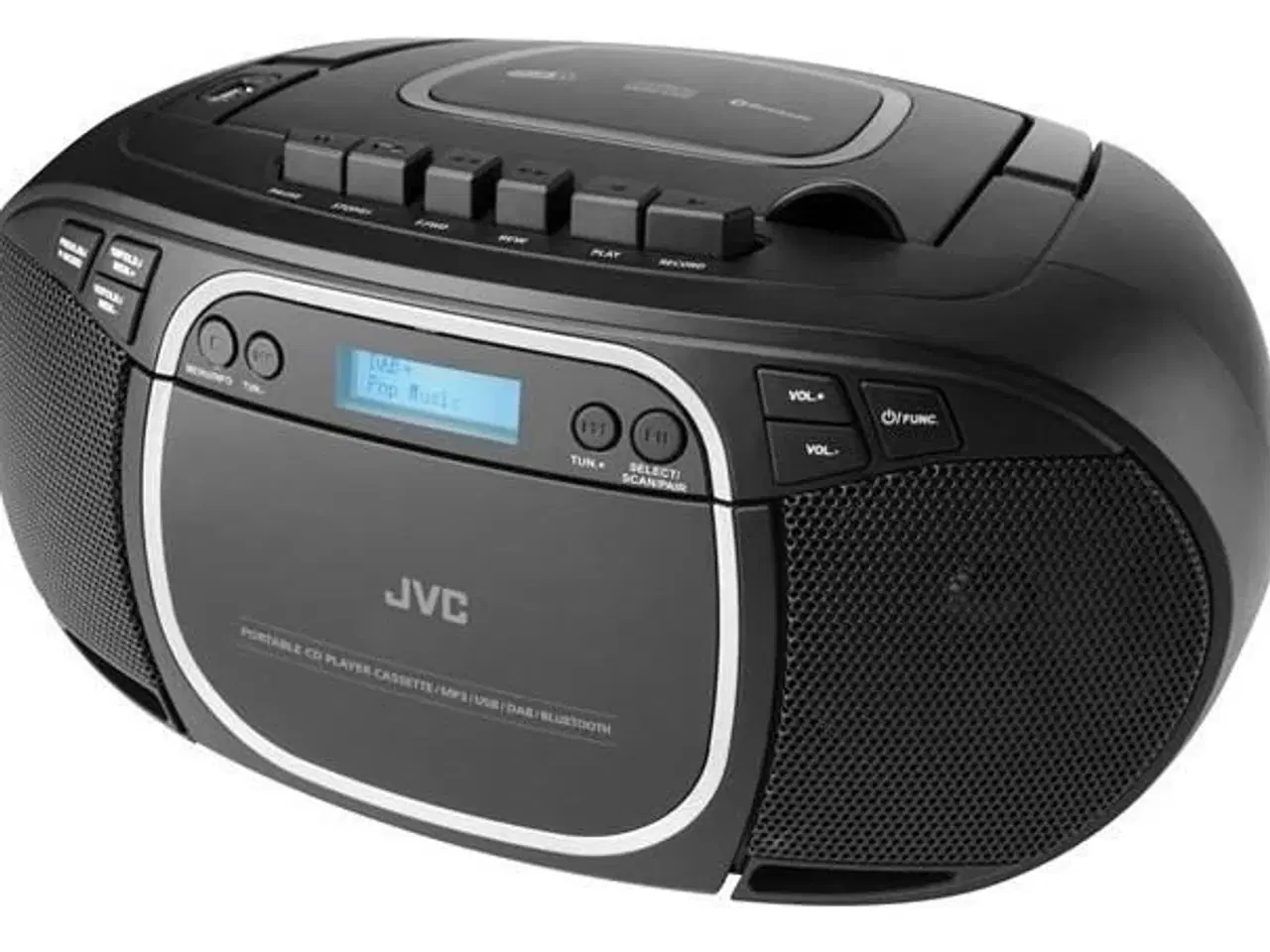 Billede 1 - DAB+ radio med CD og kassette – JVC RC‑E561B i sort