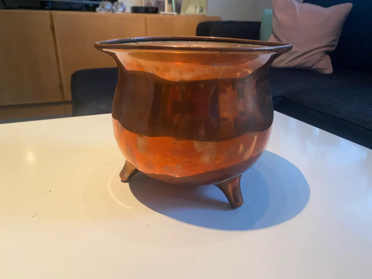 Billede 1 - Kobber Potteskjuler, 14,5cm. Høj