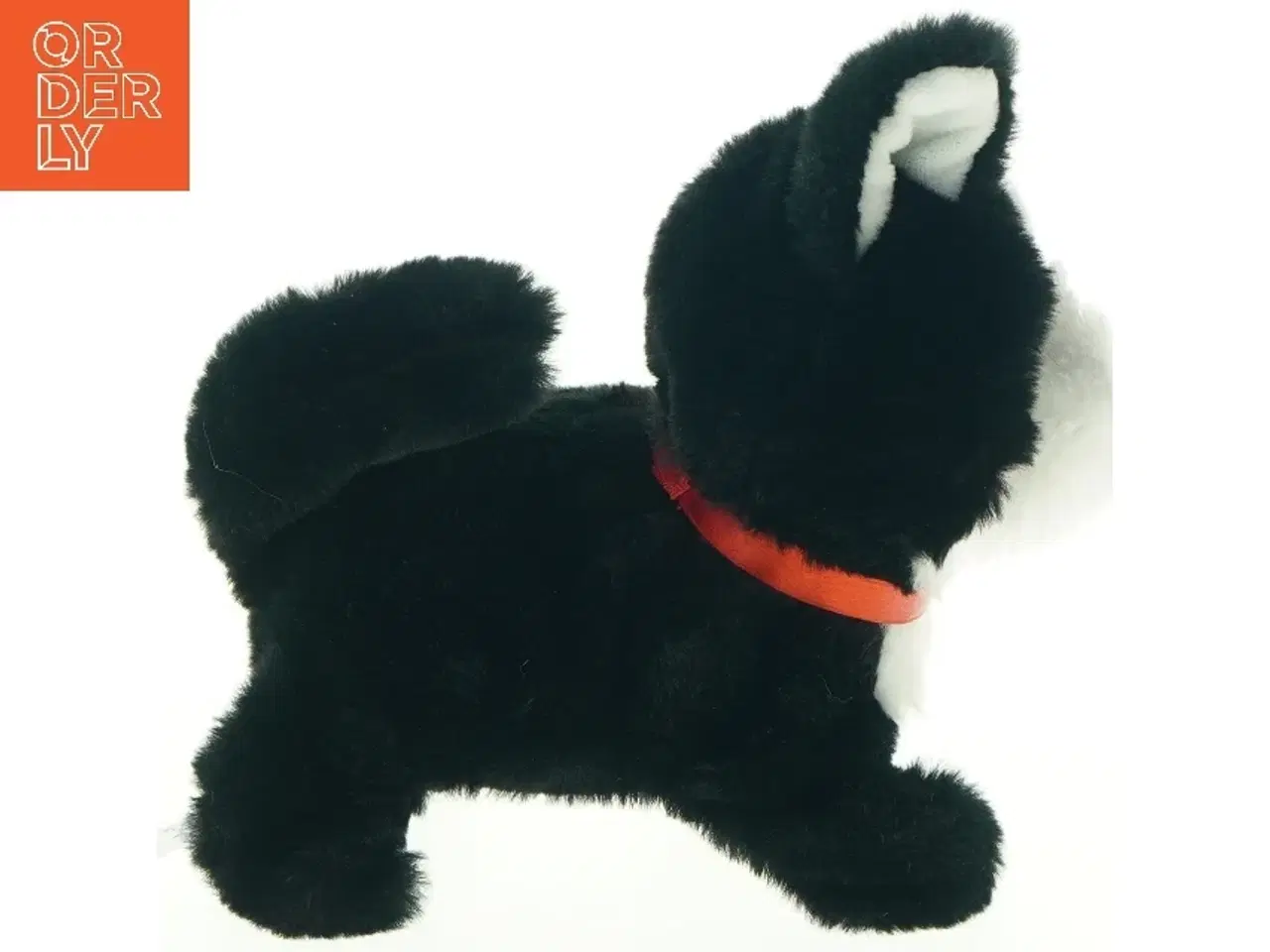 Billede 2 - Sort-hvid tøjkat med rødt halsbånd fra Happy Pets (str. Mængde. 19 cm)