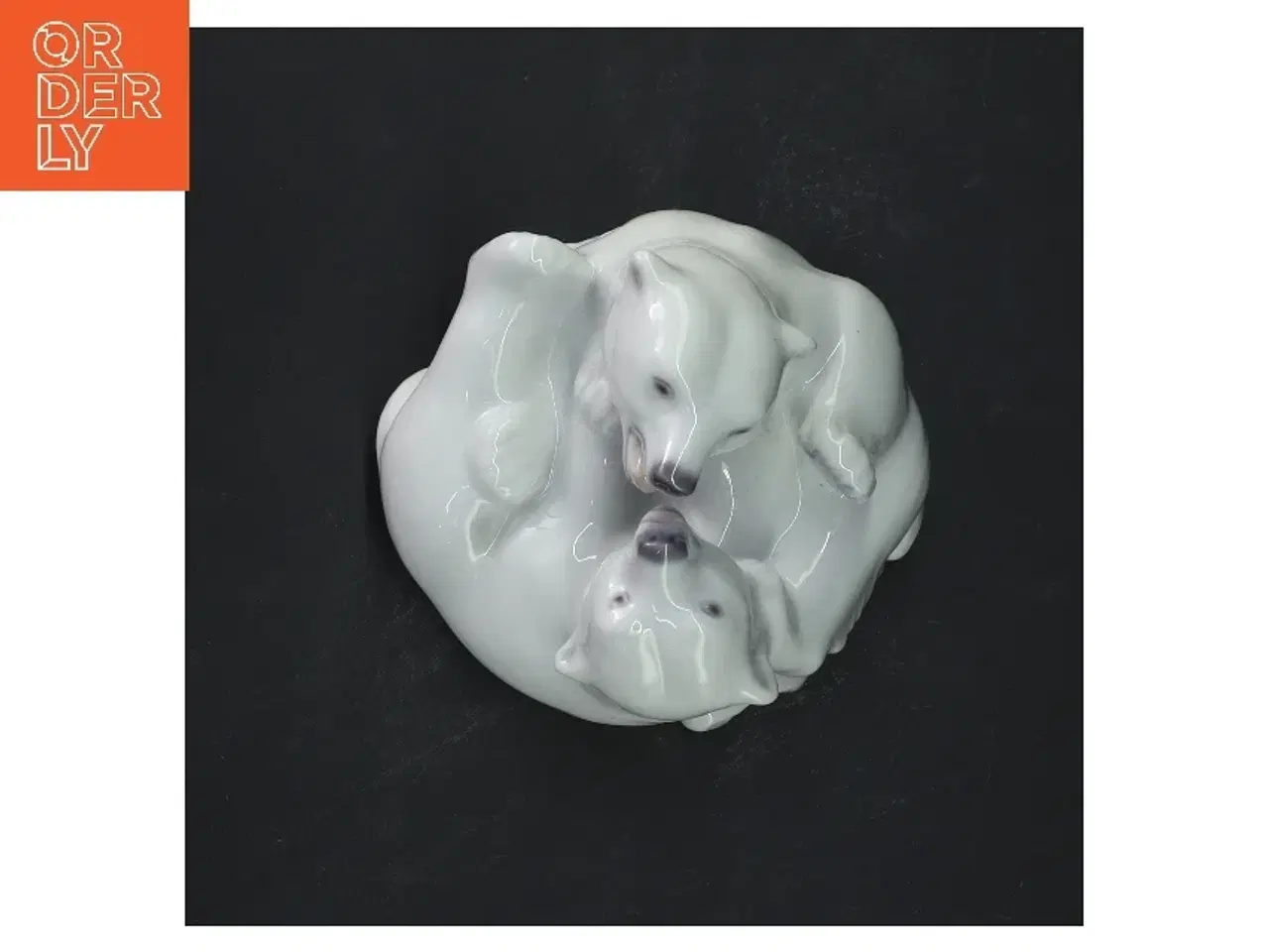 Billede 4 - Porcelænsfigur af isbjørne fra lyngby nr. 90 (str. 10,5x10 cm)