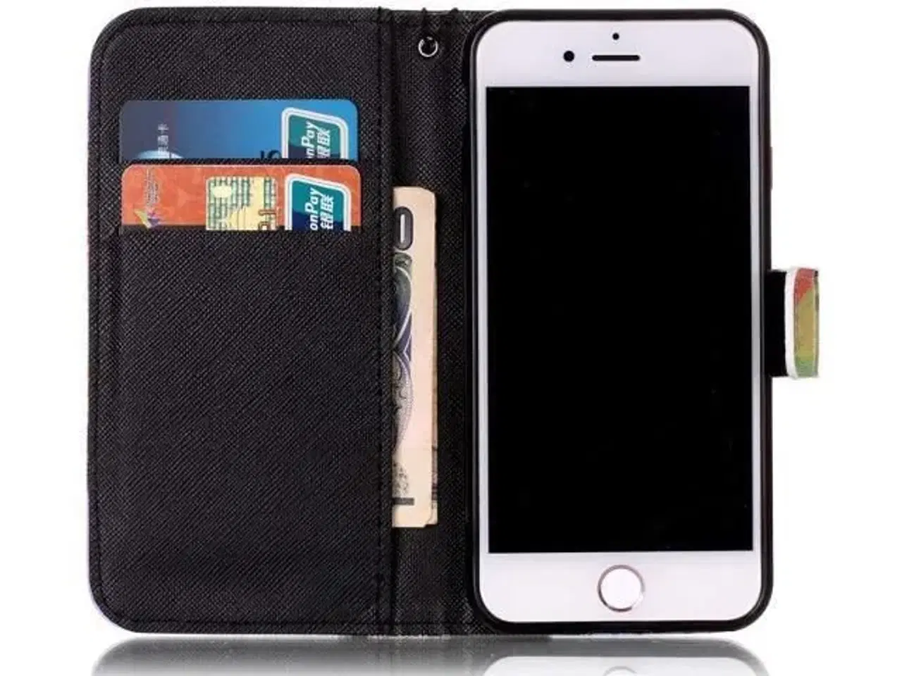 Billede 4 - Sort multi flip cover til iPhone 5 5s SE