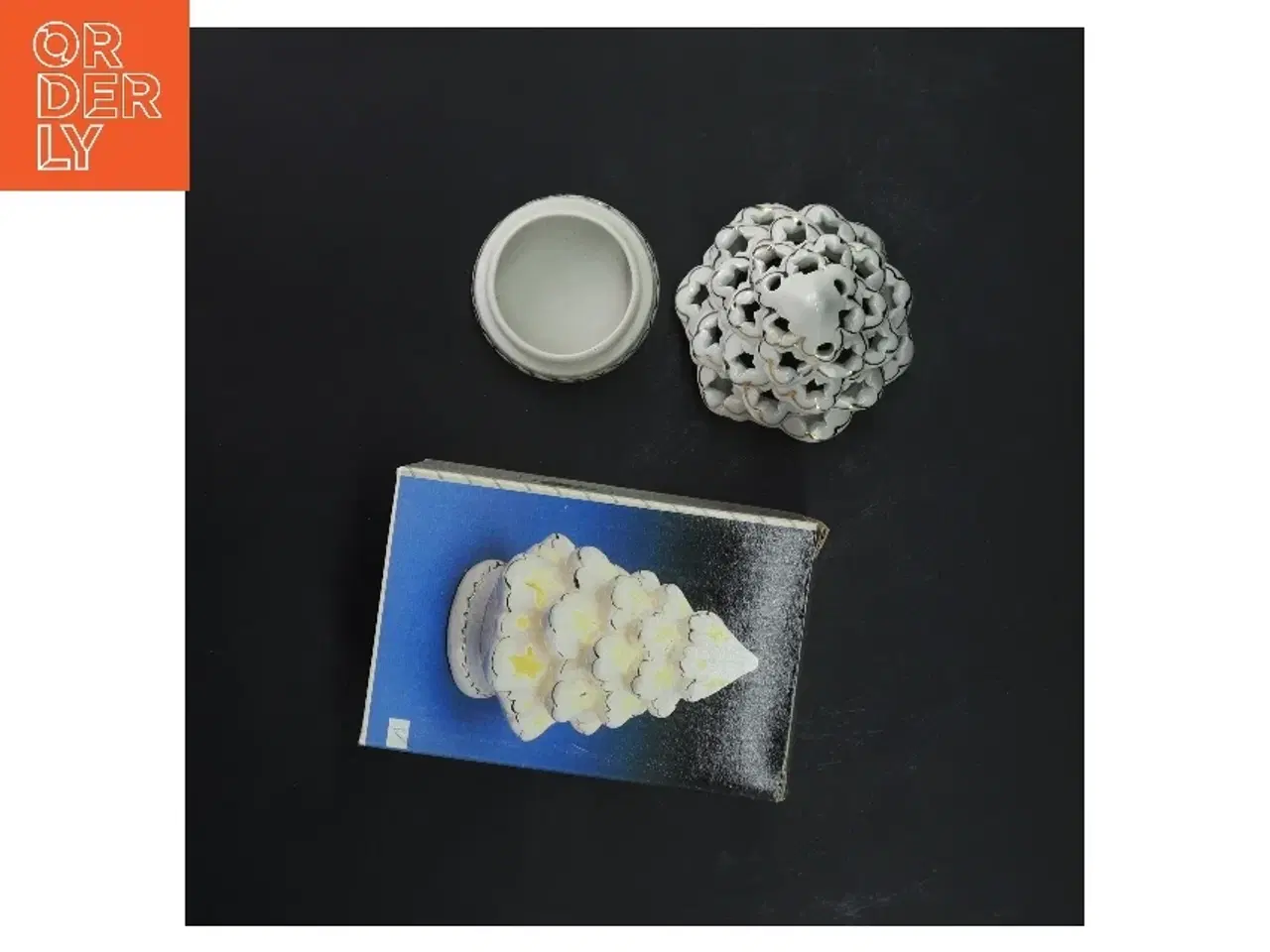 Billede 4 - Keramisk juletræ lysholder (str. Ø 8,5x h 12 cm)