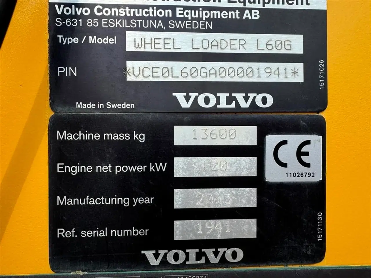 Billede 15 - Volvo L 60 G KUN 7300 TIMER! MED SKOVL OG GAFLER!