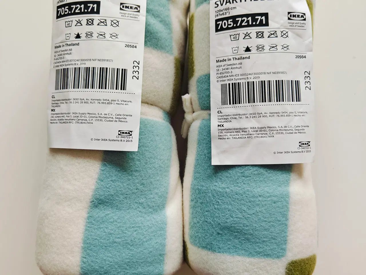 Billede 1 - 2 IKEA Fleece tæpper SVARTFIBBLA ny