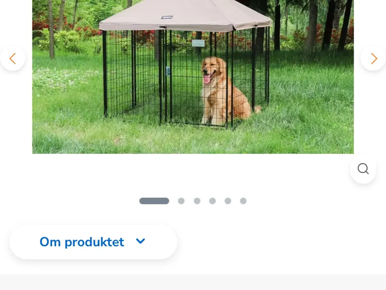 Billede 1 - Hundebur der kun har været brugt en gang indefor