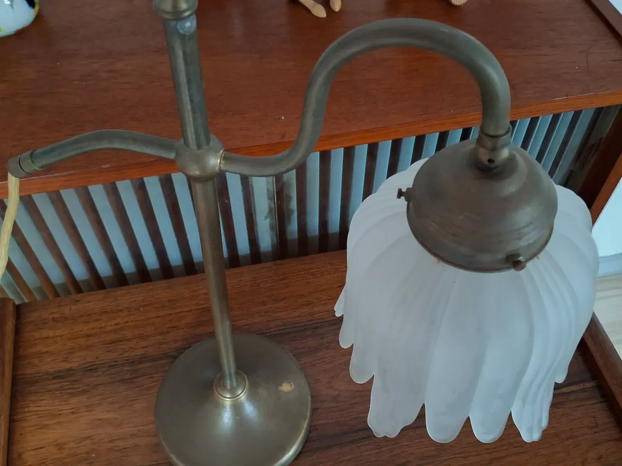 Billede 3 - Ældre dansk bordlampe I art nouveau stil 