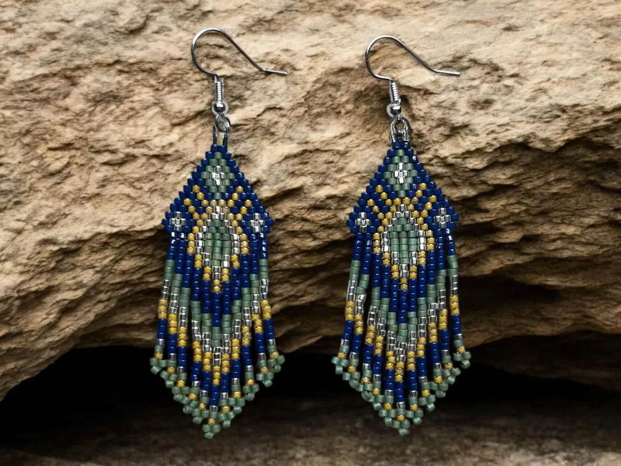 Billede 1 - Grønlandske perle øreringe 