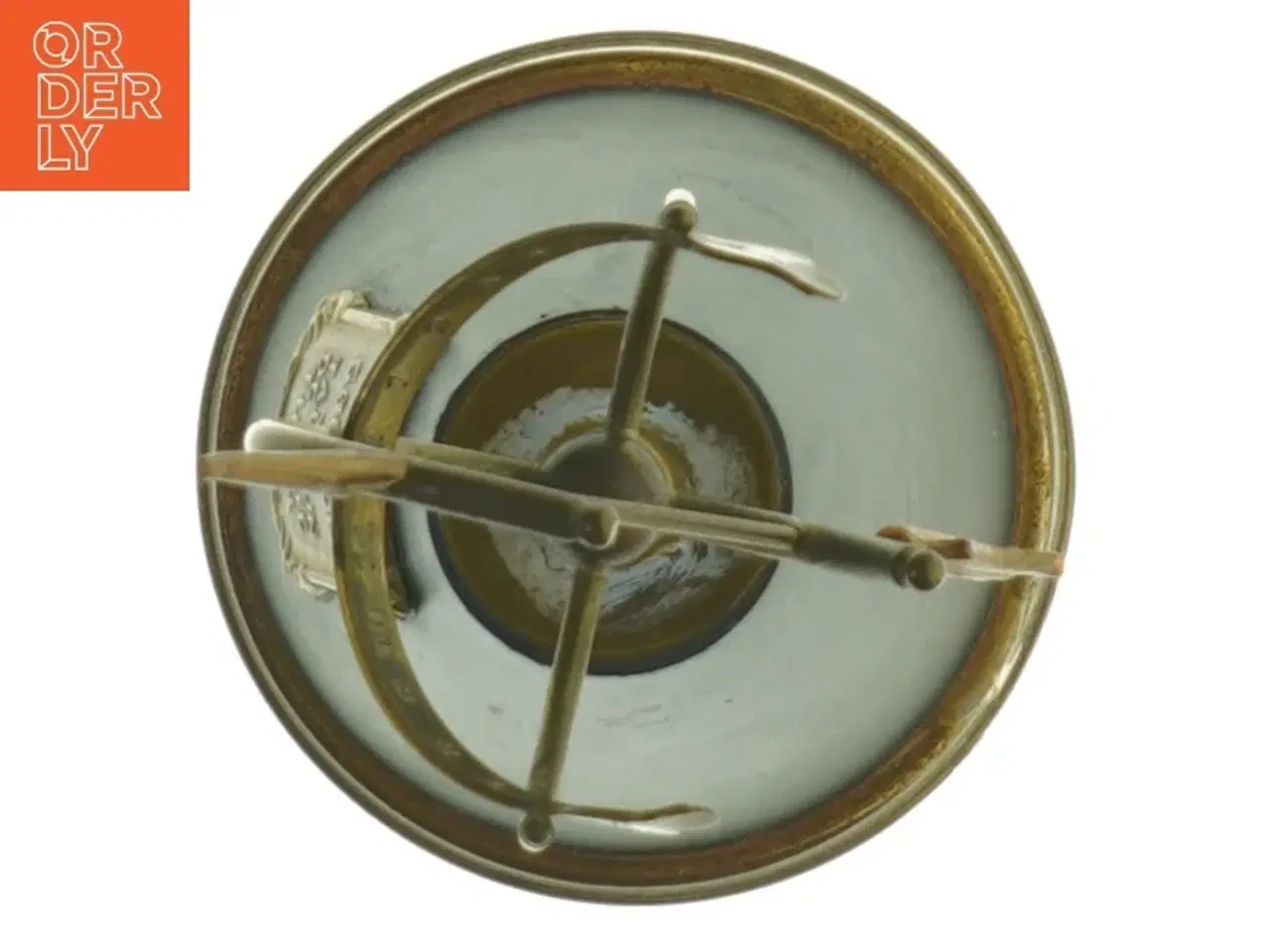 Billede 2 - Vintage messing teak træ sol ur (str. 16 x, 8 cm)