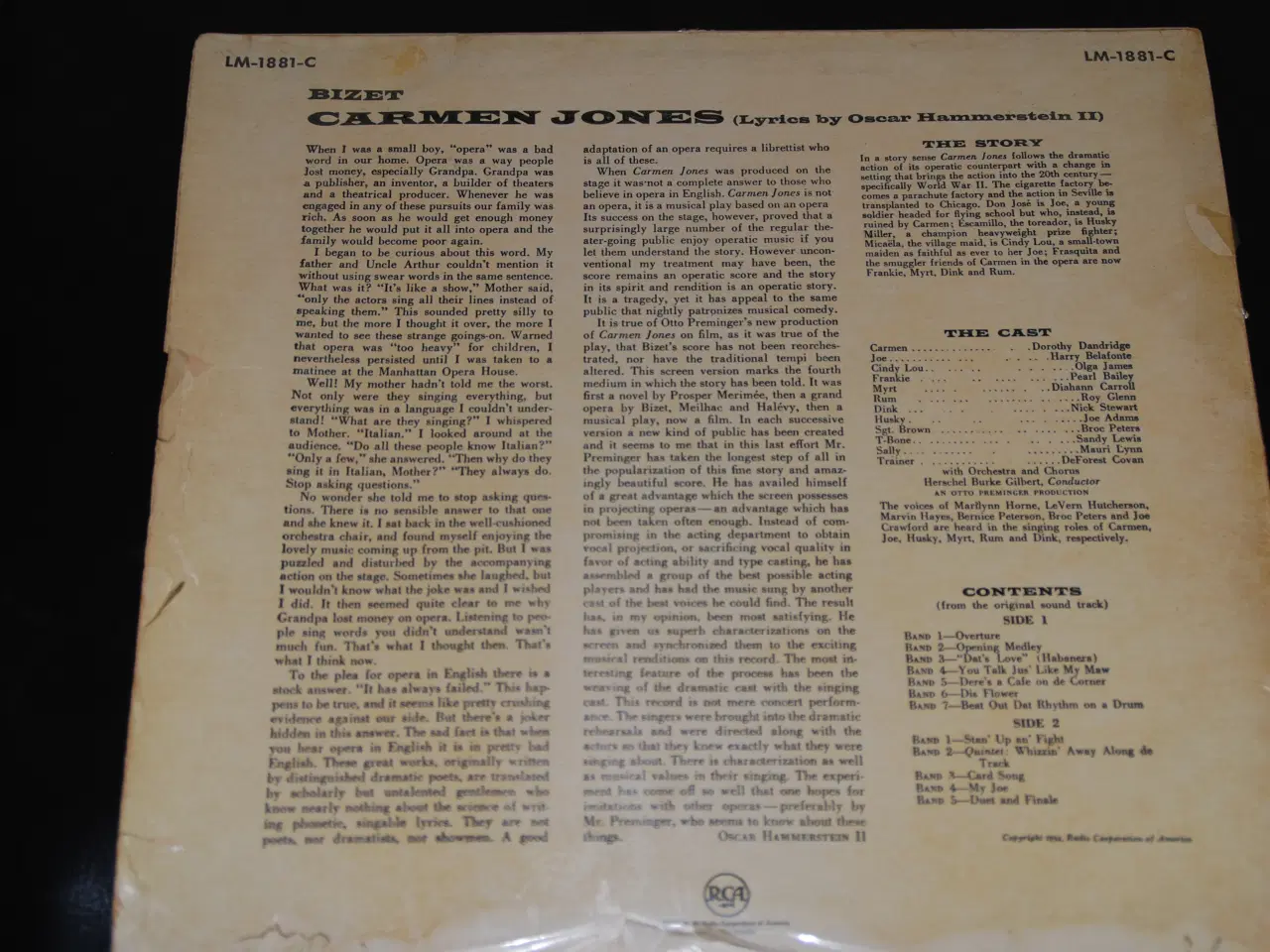 Billede 2 - Musical: Carmen Jones soundtrack