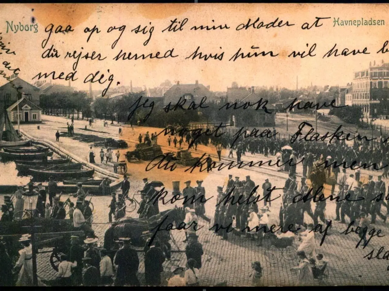 Billede 1 - Nyborg - Havnepladsen - Peter Alstrup 2892 - Brugt - Pletter