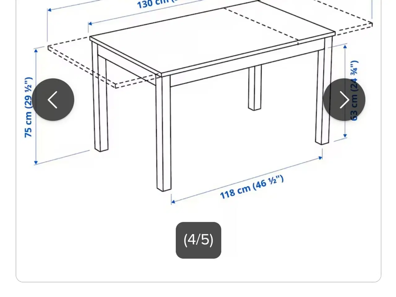 Billede 2 - Hvidt Ikea spisebord 