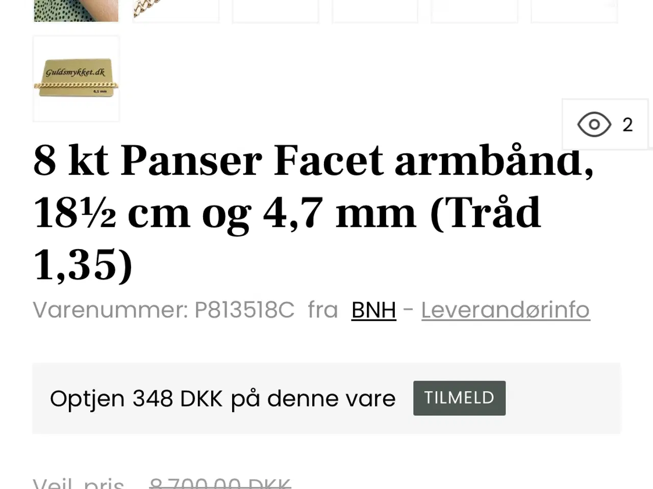 Billede 2 - Panser armbånd sælges
