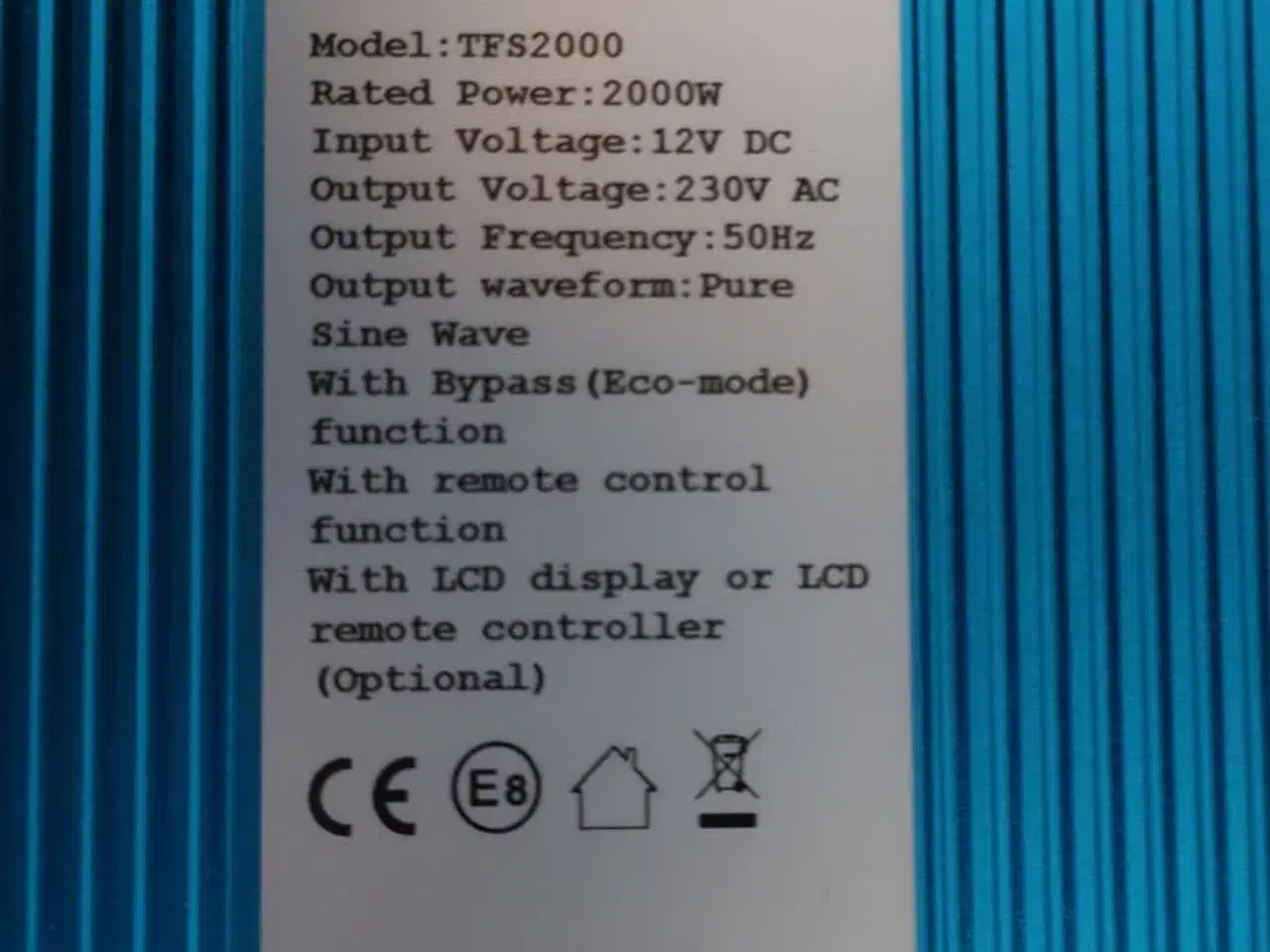 Billede 5 - Inverter PURE SIN WAVE Inverter 2000W