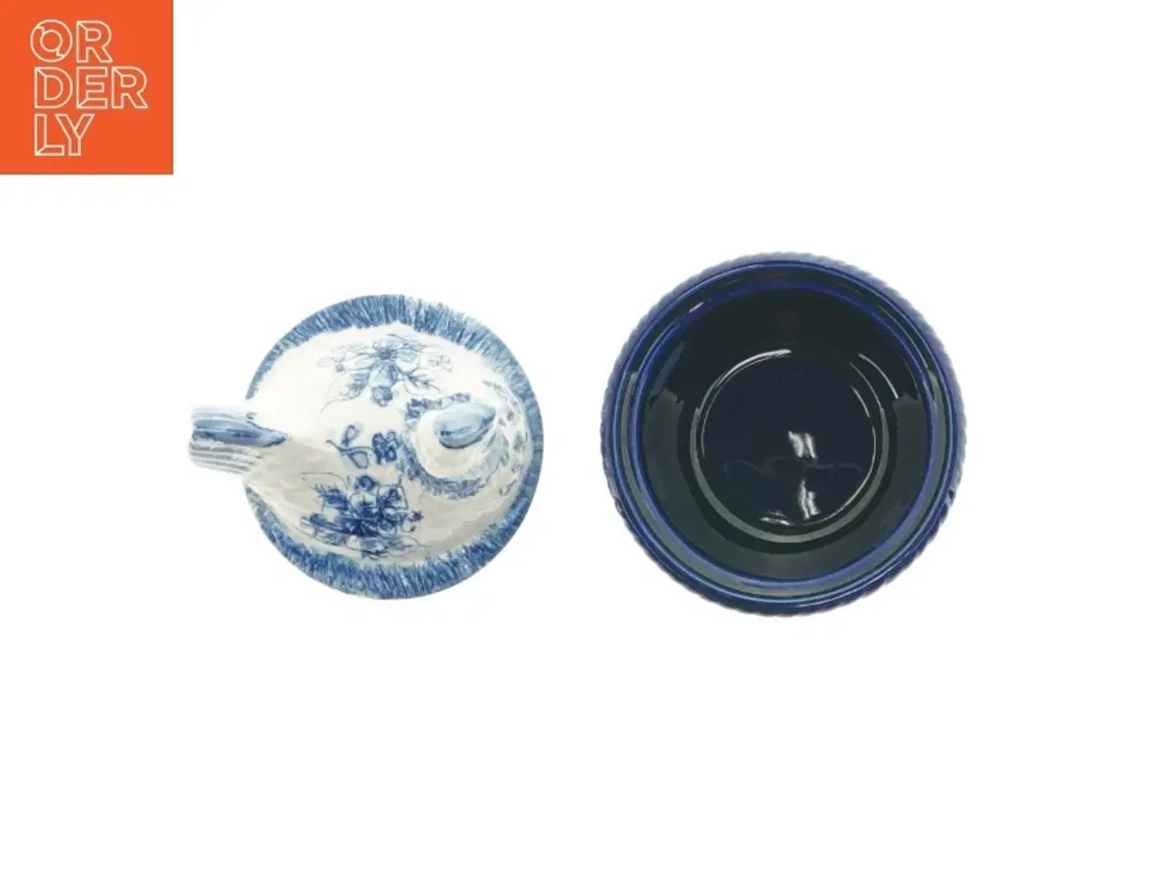 Billede 7 - Dekorativ porcelæns høne krukke med låg (str. 12 x 12 cm)