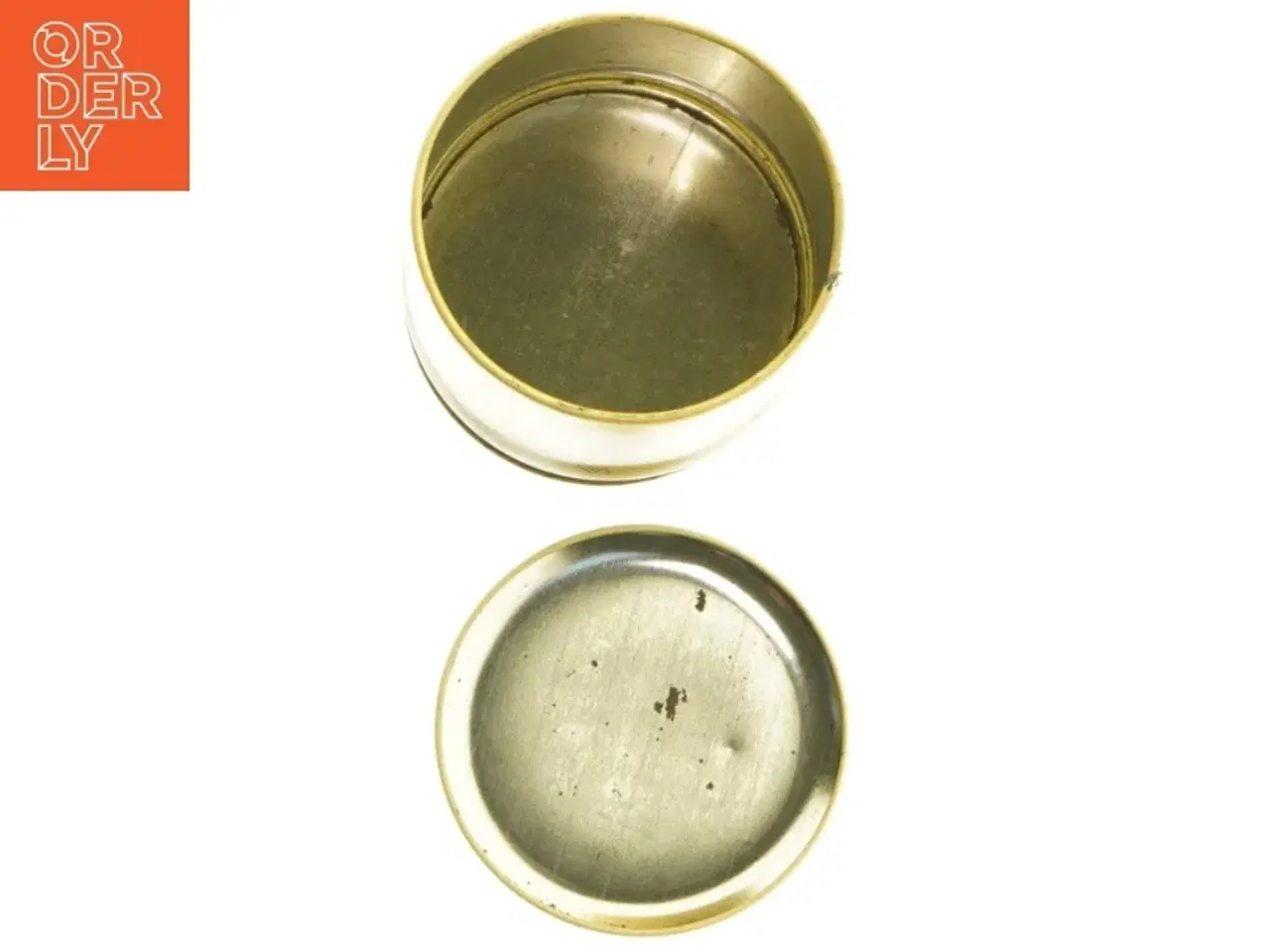 Billede 8 - Metal dåse med Kate Greenaway motiv (str. Ø 9 cm h 12 cm)