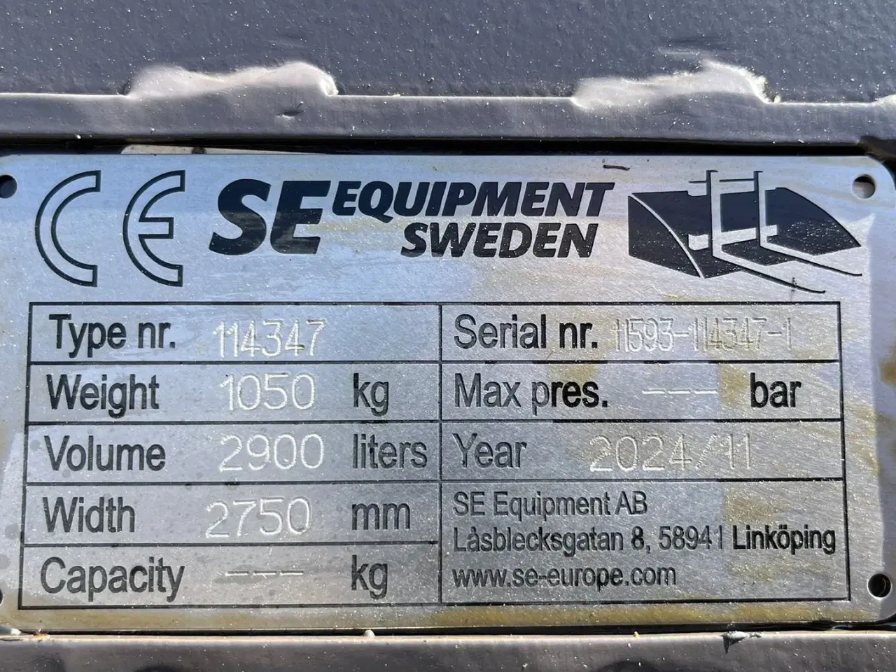 Billede 3 - SE AB 2,9m3 skovl med Volvo beslag på. Den er 2.75m bred