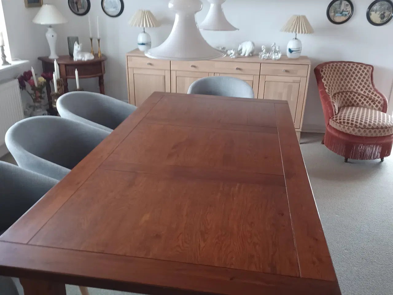 Billede 3 - Spisebord eg med 2 plader