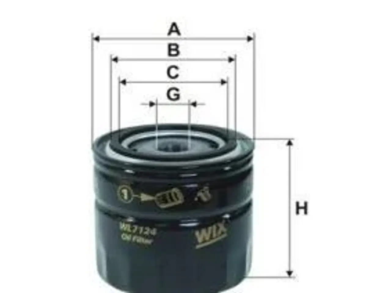 Billede 1 - WL7124 WIX Oliefilter 3/4-16 (51311)  -  Passer til VOLVO- PENTA+ Marine