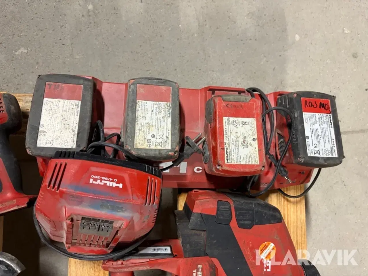 Billede 11 - Værktøj Hilti 7 maskiner med 4 batterier og 1 oplader