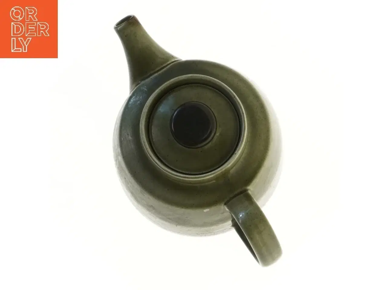 Billede 2 - Grøn keramik tekande fra Rrstrand (str. Ø 15,5x13,5 cm)