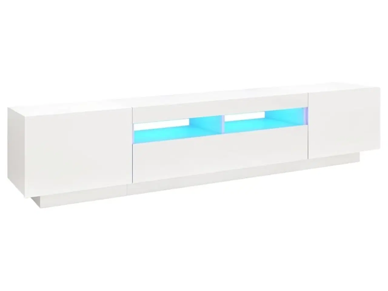 Billede 2 - Tv-skab med LED-lys 200x35x40 cm hvid