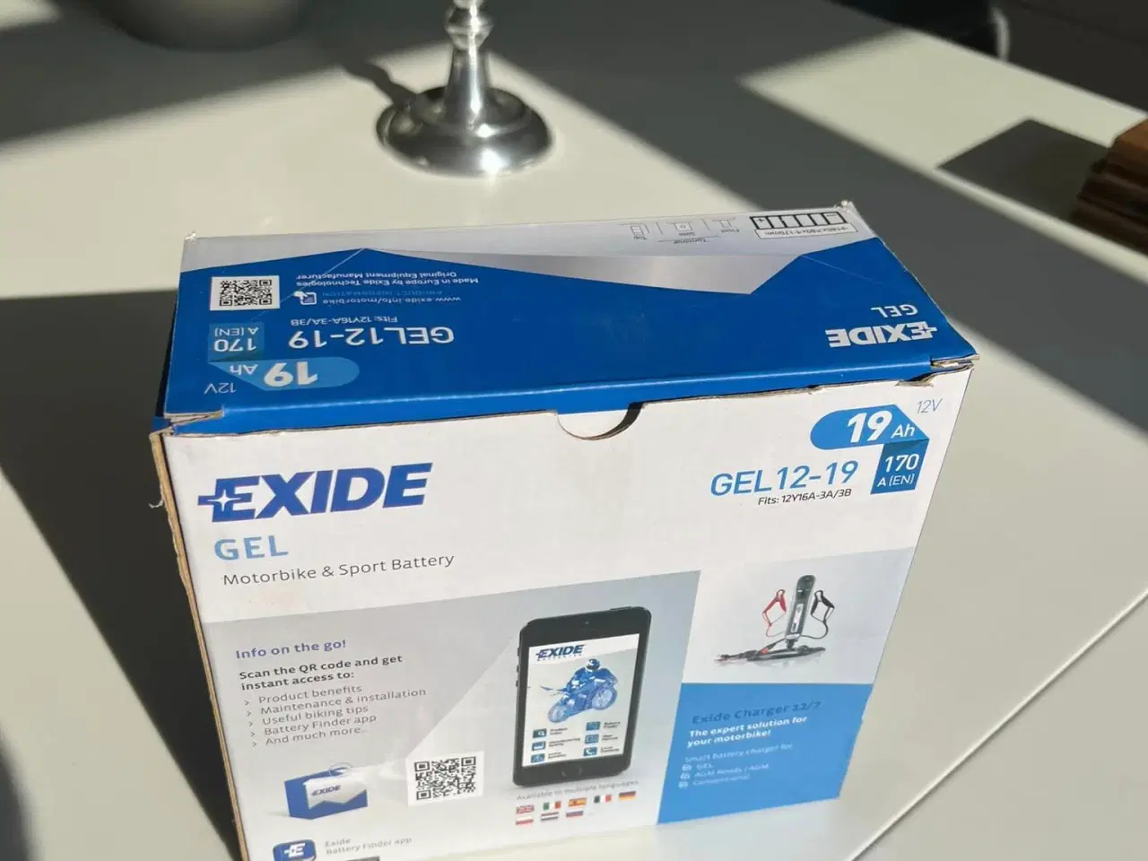 Billede 1 - MC batteri Exide GEL 12-19, 19Ah. 