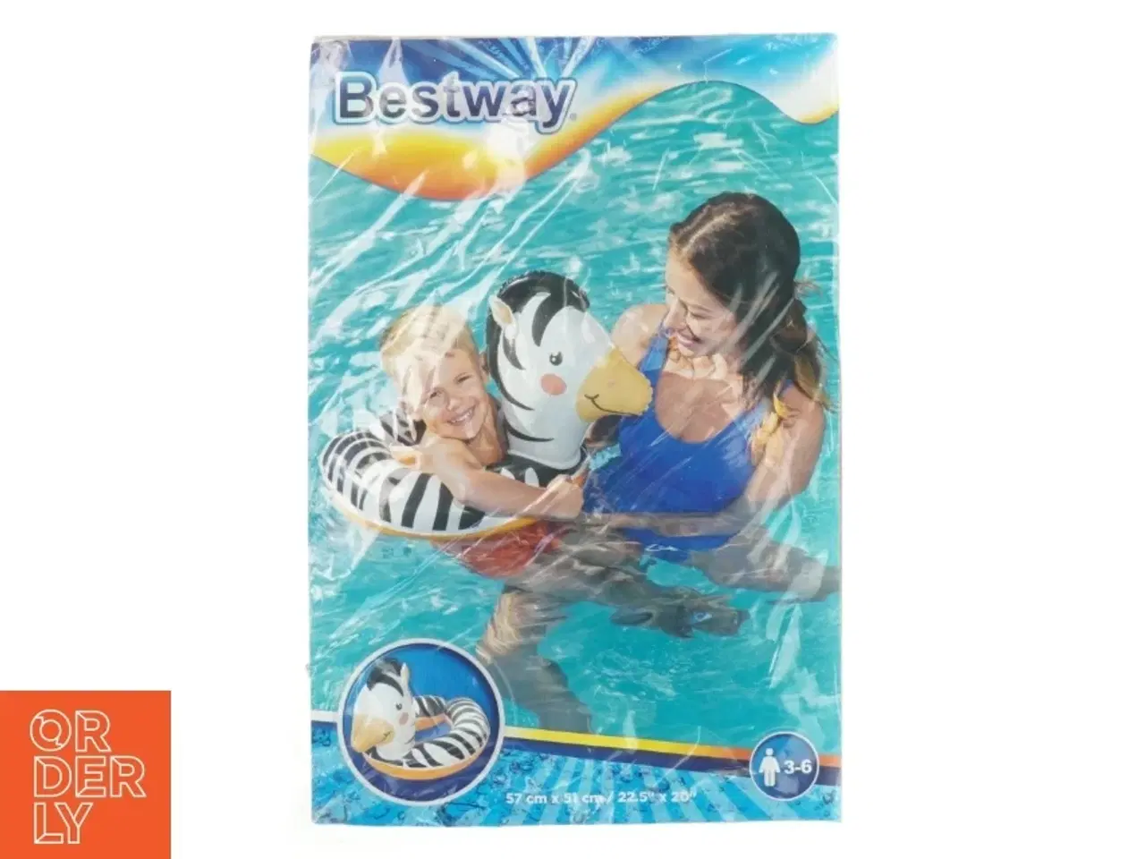 Billede 1 - Oppustelig zebra badelegetøj fra Bestway (str. 57x51 cm)