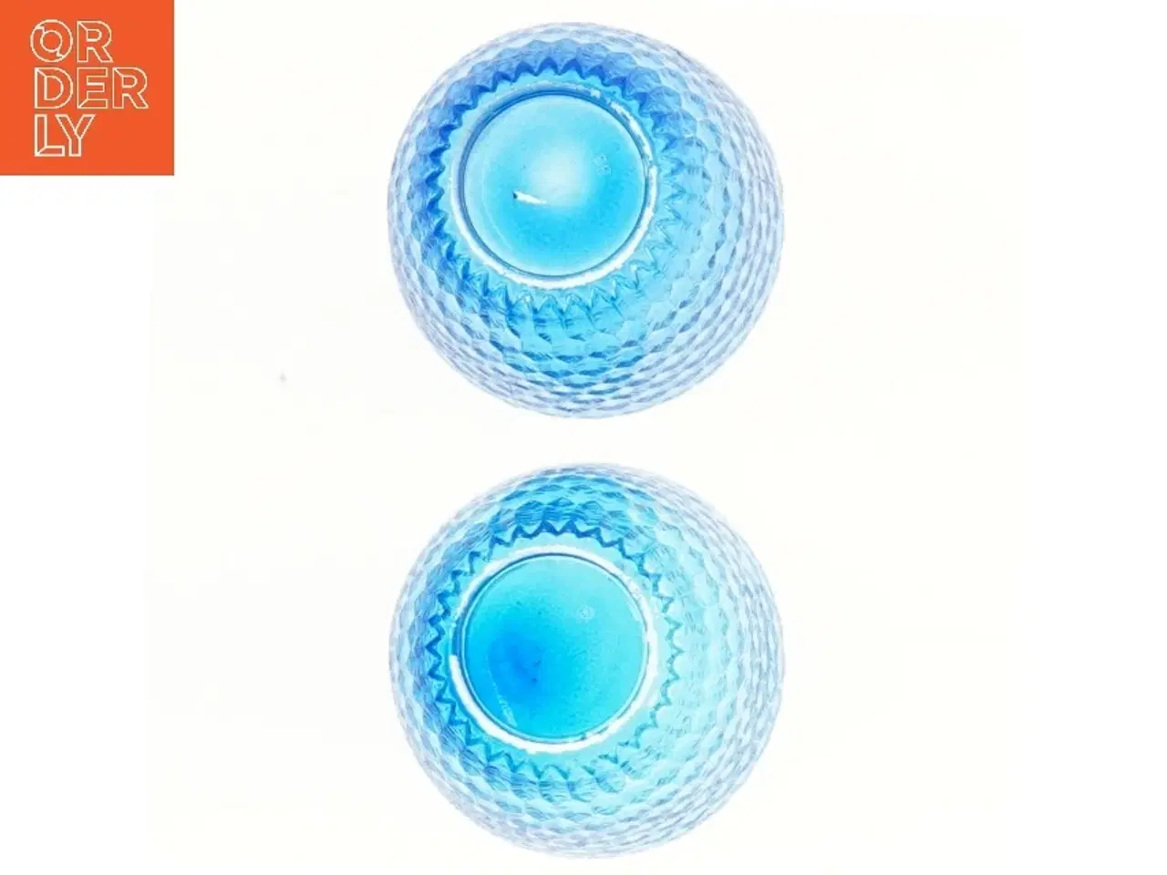 Billede 2 - Blå glasvaser (str. Ø 9x8 cm)