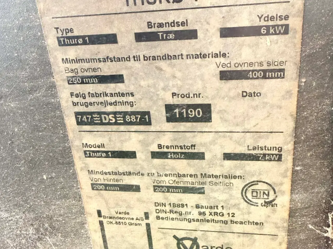 Billede 2 - Brændeovn Thurø 1