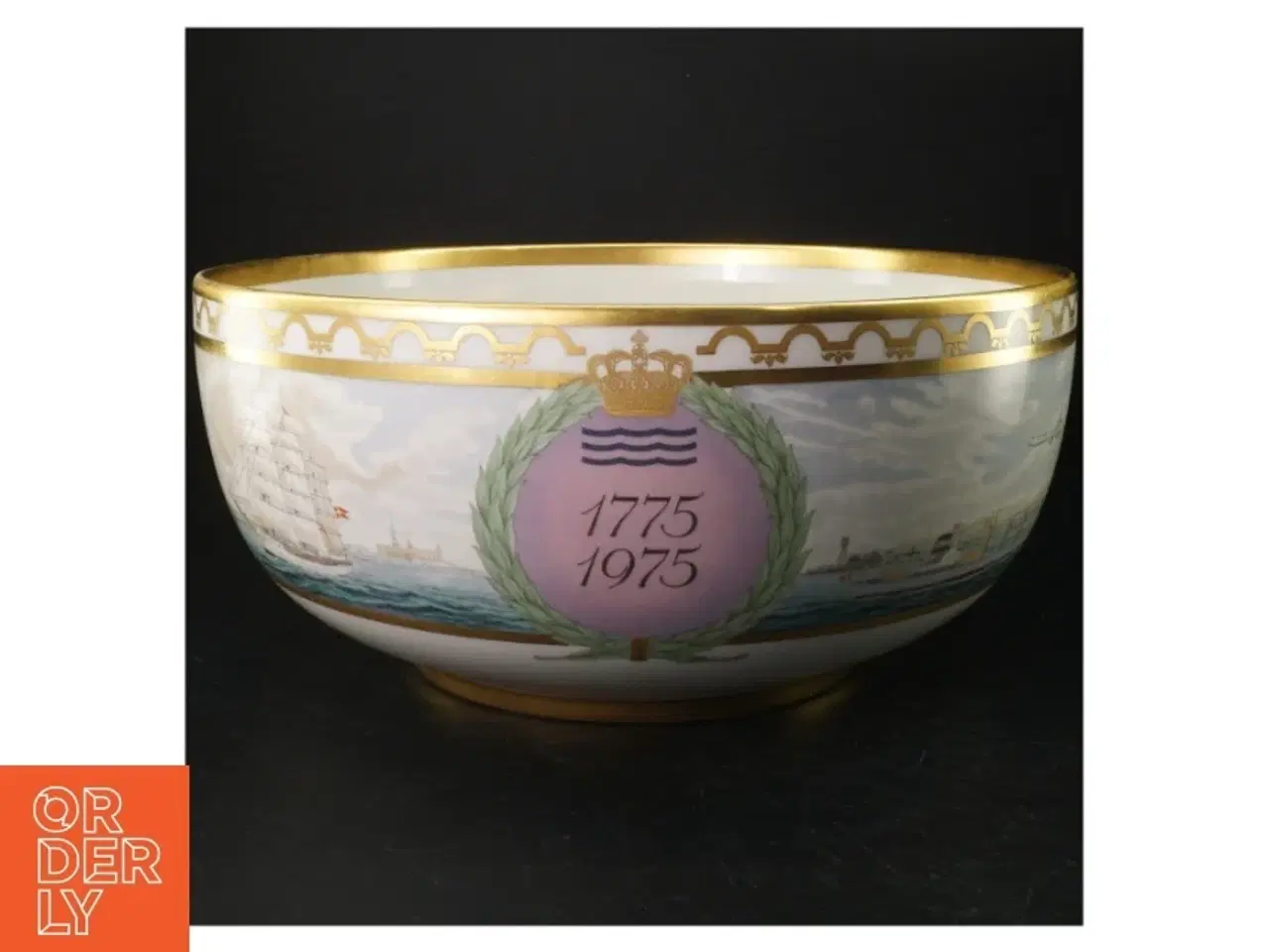 Billede 1 - Royal Copenhagen jubilæumsskål fra Royal Copenhagen &#39;1775-1975&#39;.(str. Ø 33 cm) (str. Ø 33 cm)