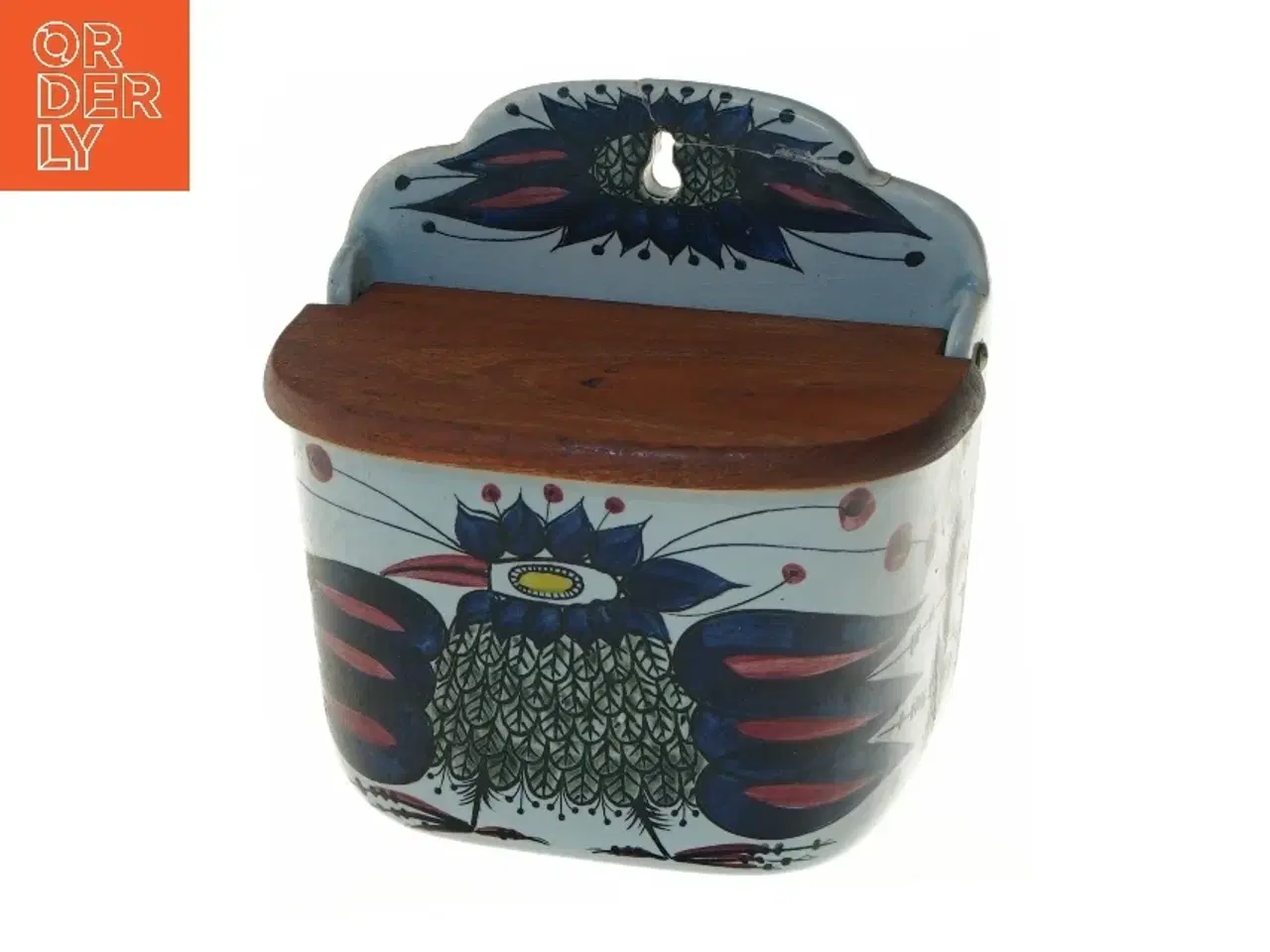 Billede 1 - Keramik vægspand med låg (str. 16x14x8 cm)